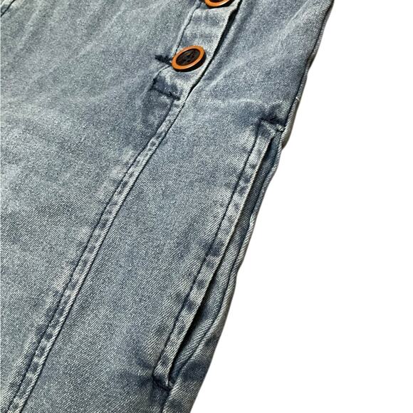 Easel Women's Jumpsuit Overalls Distressed Denim NWT - Picture 10 of 16